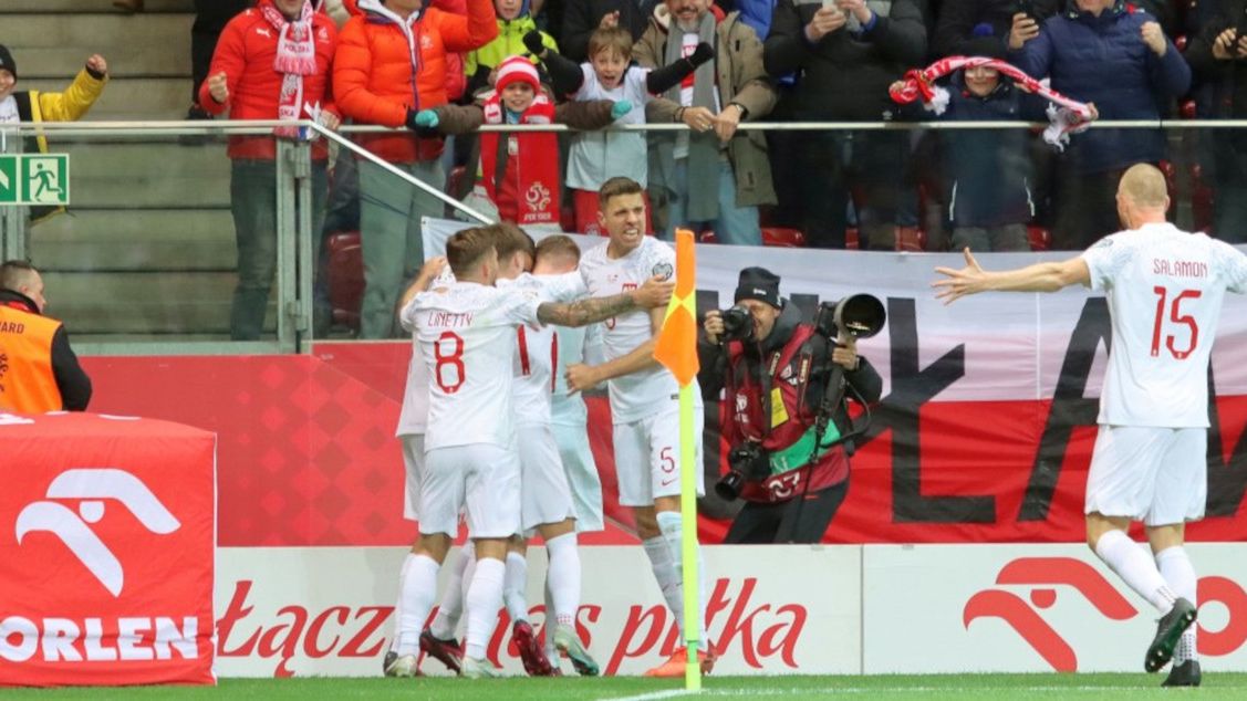 radość piłkarzy reprezentacji Polski