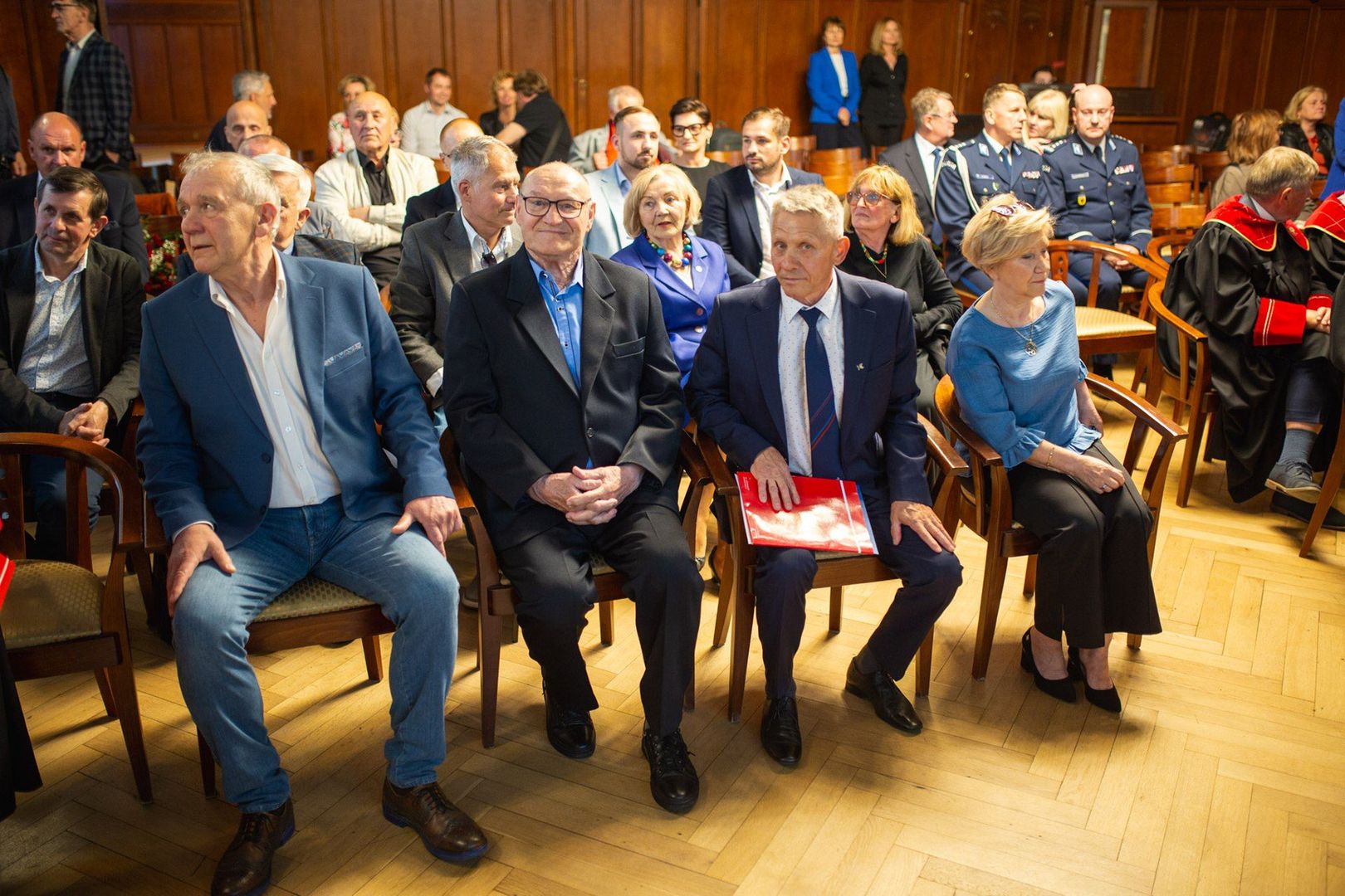 Uroczystość nadania Kazimierzowi Adachowi tytułu Honorowego Obywatela Miasta Słupska.
