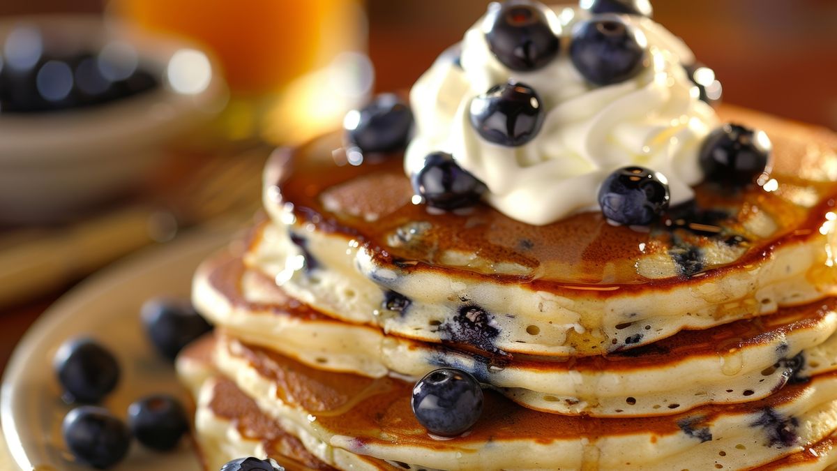 Puszyste placuszki z borówkami, czyli pancakes to viralowy przepis na lato