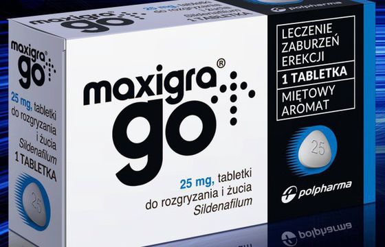 MaxigraGo na zaburzenia erekcji z identyfikacją od Czteryczwarte Brand Design