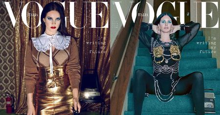 Przejęta Lana Del Rey promuje tomik poezji na okładce "Vogue'a"