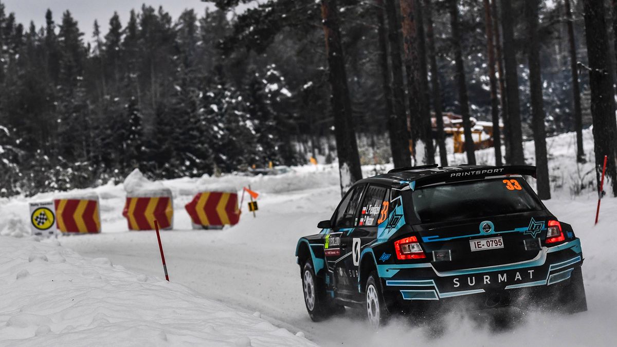 Materiały prasowe / Paweł Skraba / Łukasz Pieniążek na trasie Rajdu Szwecji