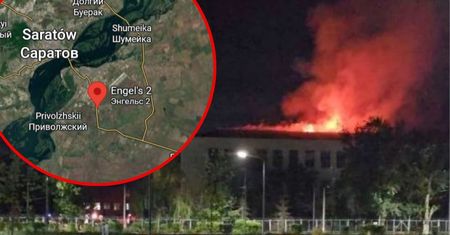 Nocny atak dronów. Spłonęły rosyjskie koszary