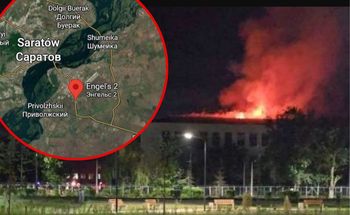 Nocny atak dronów. Spłonęły rosyjskie koszary