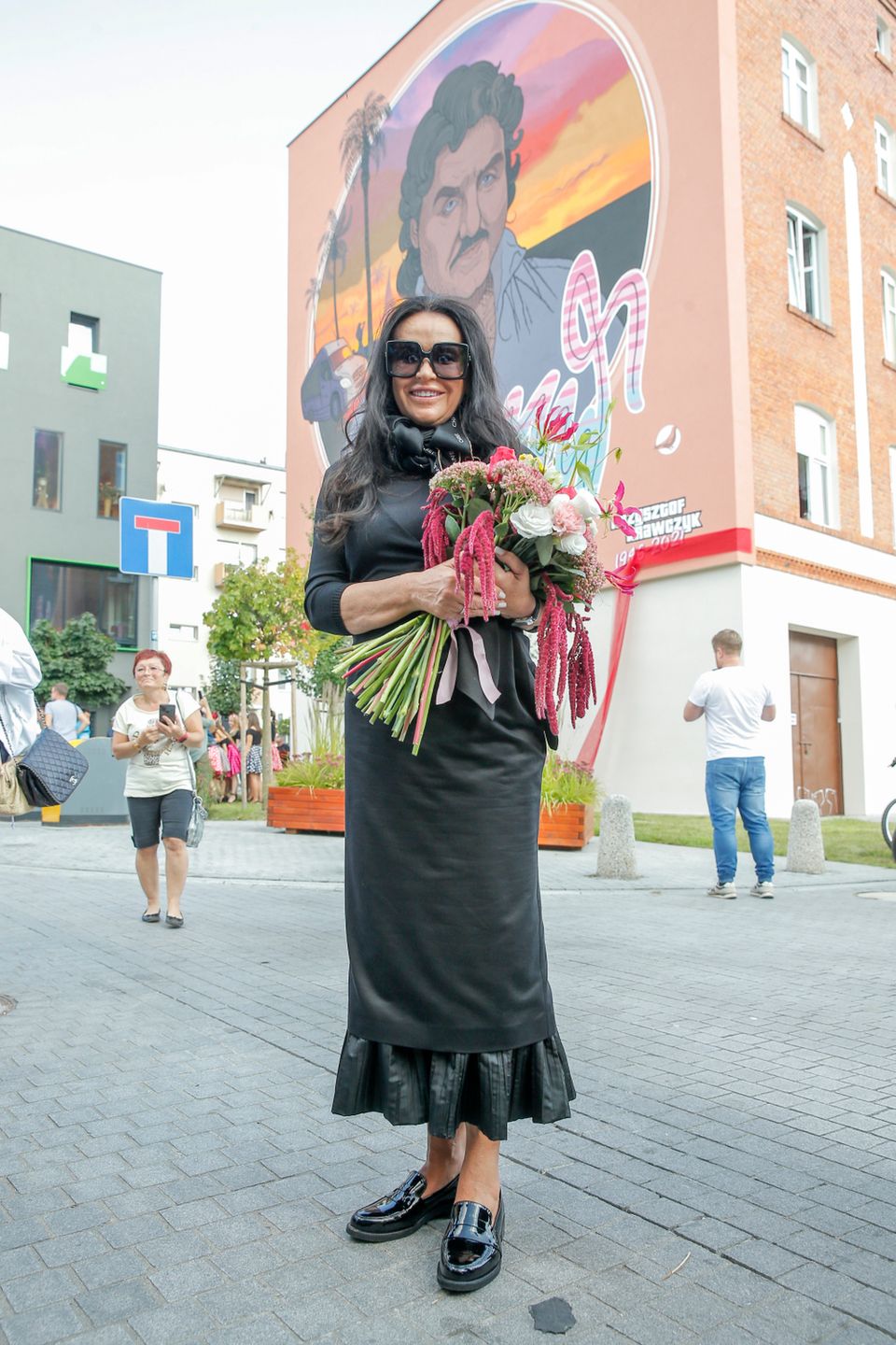 Ewa Krawczyk - odsłonięcie muralu Krzysztofa Krawczyka w Opolu