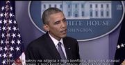 Prezydent USA, Barack Obama, o konfliktach w Gazie i na Ukrainie