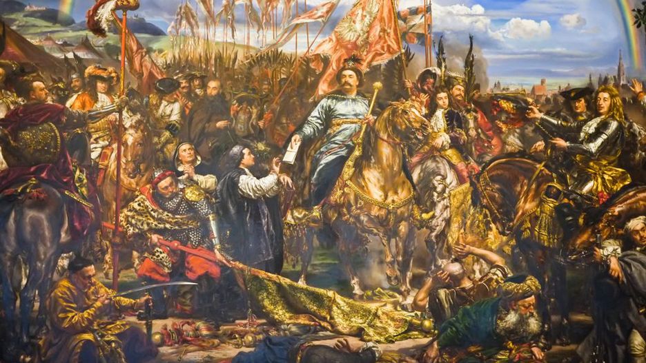 Obraz Jana Matejki „Jan III Sobieski wysyła wiadomość o zwycięstwie papieżowi Innocentemu XI”.