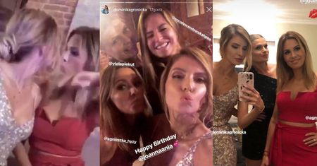 Anna Lewandowska, Dominika Grosicka i Agnieszka Hyży tańczą do piosenki Grzegorza na urodzinach koleżanki (FOTO)