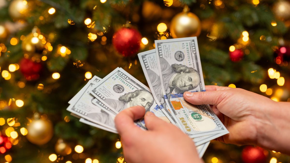 A person counting dollars against the background of a Christmas tree. Woman counting money near the Christmas tree, idea of big spending on gifts, decorations for New Year holidays
A person counting dollars against the background of a Christmas tree. Woman counting money near the Christmas tree, idea of big spending on gifts, decorations for New Year holidays
holiday, New Year, dollars, count, Christmas, money, Christmas tree, garland, decorations, gifts, lights, lanterns, USA, bills, cash, expenses, a lot, marketing, earn, shopping, finances, budget, family budget, finance, financial literacy, celebration, joy, happy, happiness, buying, selling, commerce, economy, financial stability, spending, earning, well-being, material, close-up, industry, holiday, new year, dollars, count, christmas, money, christmas tree, garland, decorations, gifts, lights, lanterns, usa, bills, cash, expenses, a lot, marketing, earn, shopping, finances, budget, family budget, finance, financial literacy, celebration, joy, happy, happiness, buying, selling, commerce, economy, financial stability, spending, earning, well-being, material, close-up, industry