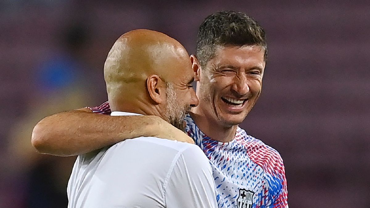 Getty Images / David Ramos / Na zdjęciu: Pep Guardiola i Robert Lewandowski