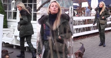 Militarna Ferenstein-Kraśko ignoruje paparazzi (WIDEO)