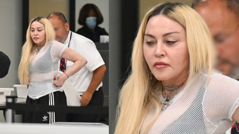 Madonna z synem na lotnisku