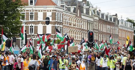 Przeszli ulicami Amsterdamu manifestując poparcie Palestyny