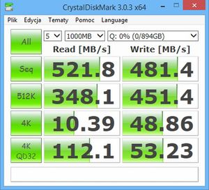 CrystalDiskMark - duże pliki :)