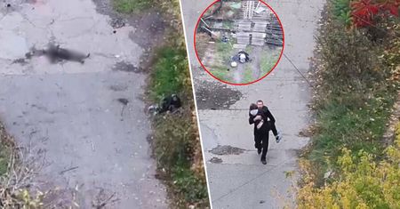 Makabryczna zbrodnia Rosjan. Wszystko sfilmował dron