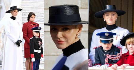 Księżna Charlene w stroju MODOWEGO DUCHA celebruje narodowe święto Monako z bliźniakami i księciem Albertem (ZDJĘCIA)