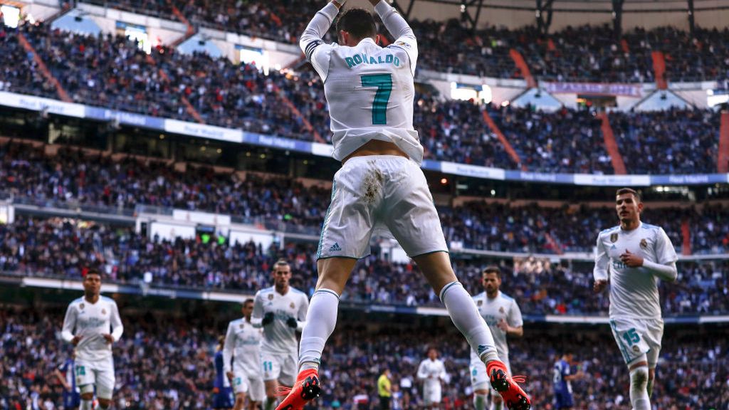 Cristiano Ronaldo po strzelonym golu dla Realu Madryt