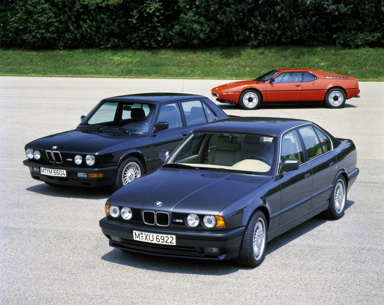 BMW M5 E34, M5 E28 i M1 E26