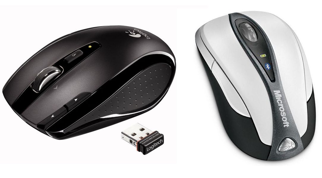 Od lewej: Logitech VX Nano, Microsoft BT Notebook Mouse 5000