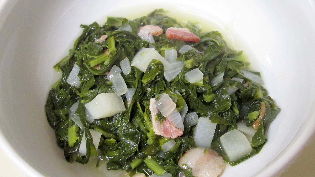 Mrożone liście rzepy