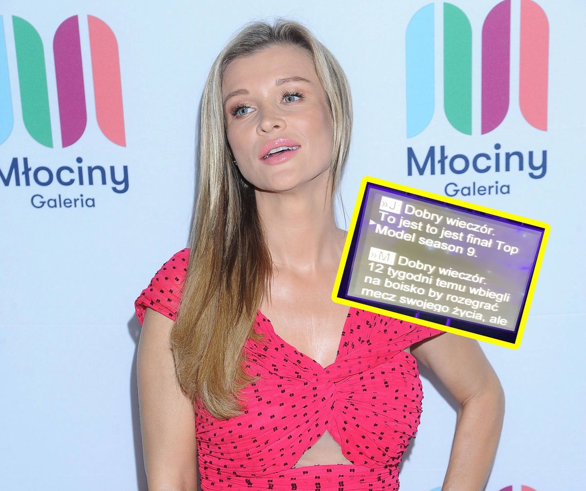 Joanna Krupa czyta z promptera