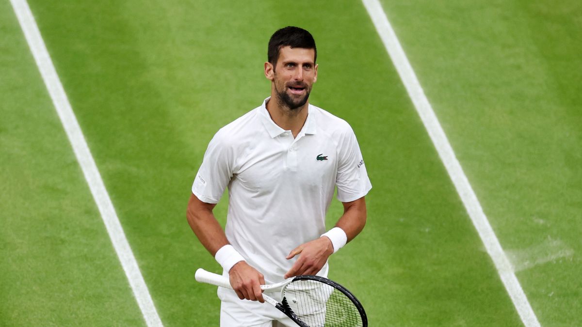 Novak Djoković w Wimbledonie w 2023 roku