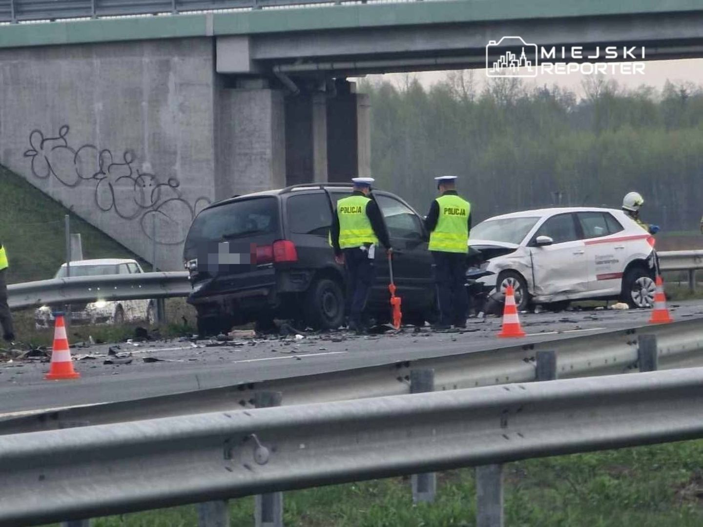 Poważny wypadek na A2