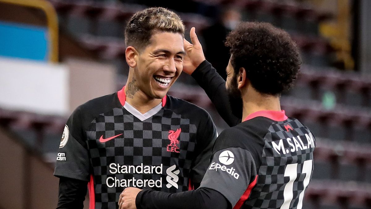 Na zdjęciu od lewej: Firmino i Salah