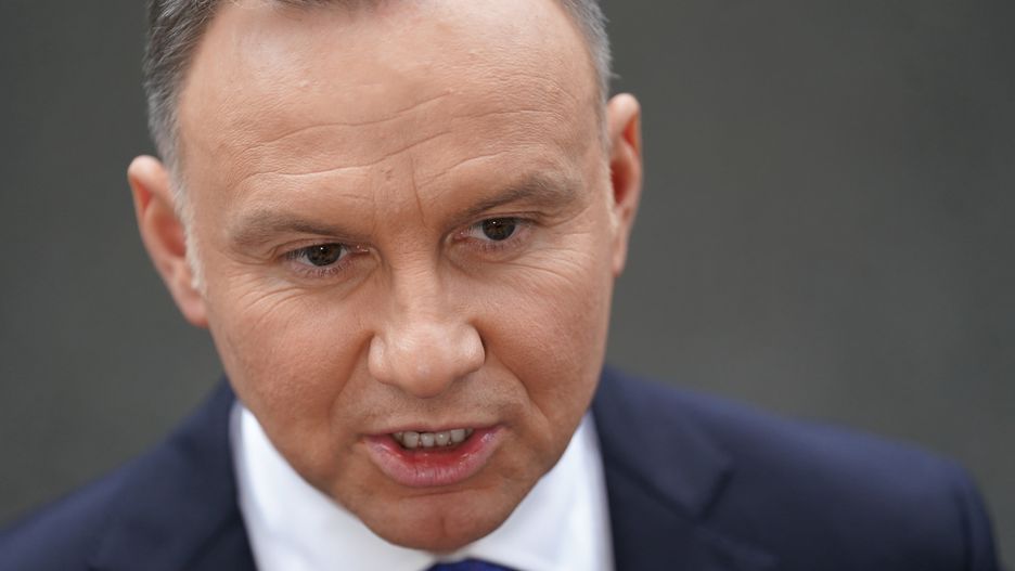 President Andrzej Duda of Poland leaving 10 Downing Street, London, after having bilateral talks with Prime Minister Rishi Sunak. Picture date: Thursday February 16, 2023. (Photo by Kirsty O'Connor/PA Images via Getty Images)