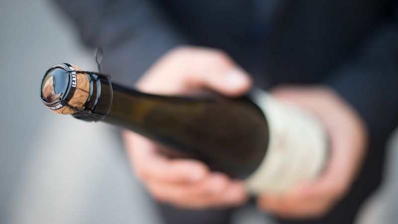 butelka wina musującego szampana alkohol
