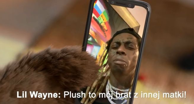 Raper Lil Wayne w reklamie Plusha
