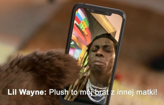 Raper Lil Wayne w reklamie Plusha