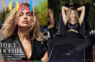 Irina Shayk w blond włosach na okłade "Vogue'a"
