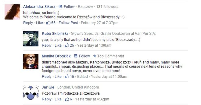 Pod tekstem na Buzzfeedzie najwięcej komentarzy jest z Polski