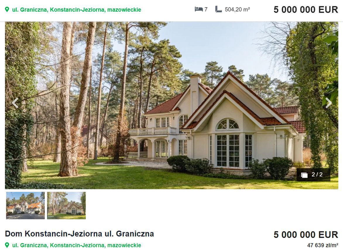 Tomasz Lis sprzedaje willę w Konstancinie