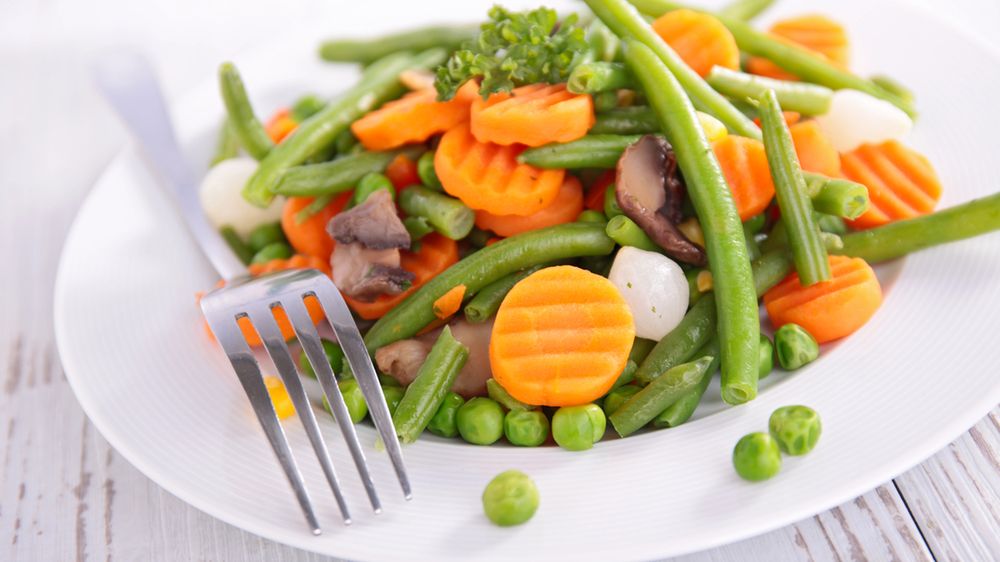 Gotowana mrożona mieszanka warzywna bez dodatku soli, odsączona