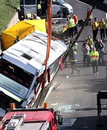 Wypadek autobusowy spowodował chaos komunikacyjny w Madrycie