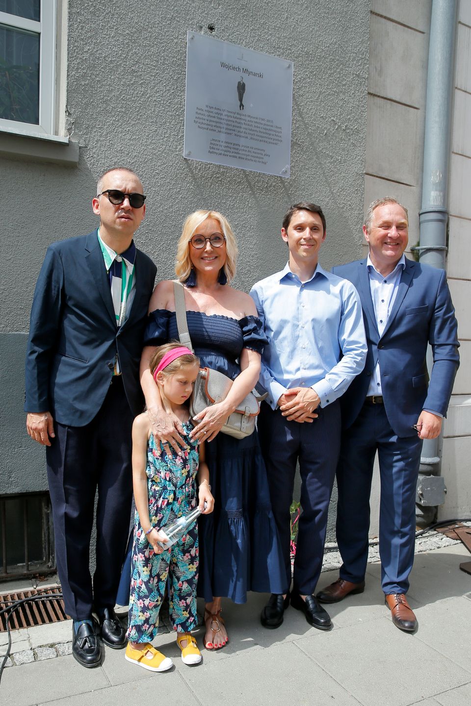 Agata Młynarska, Jan Młynarski, Stanisław Kieniewicz - odsłonięcie tablicy Wojciecha Młynarskiego