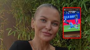 Tylko na to czekała. Lewandowska tak zareagowała na gola męża
