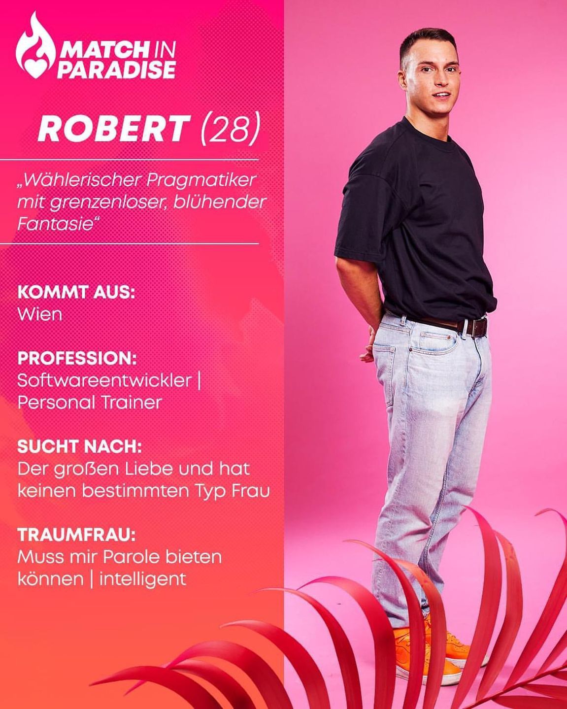 Robert w programie "Match in Paradise"