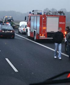 Karambol na autostradzie A4