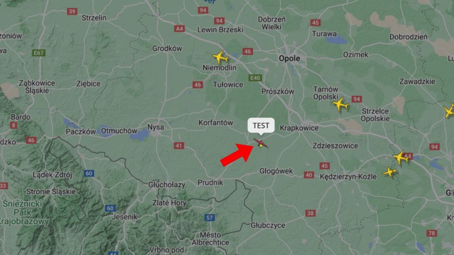 "TEST" nad Polską