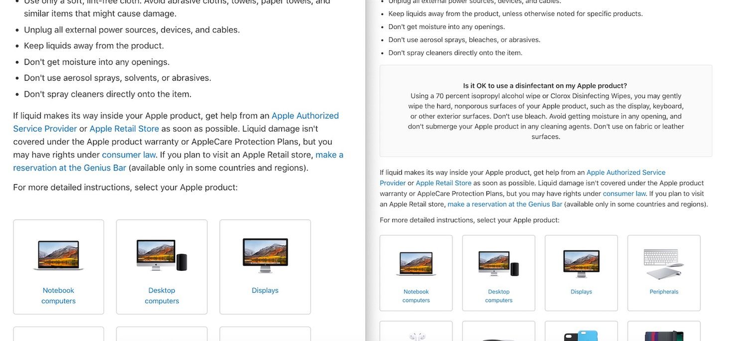 Apple zaleca czyścić iPhone'y bakteriobójczym alkoholem. Jednak informację widzą tylko wybrani 4