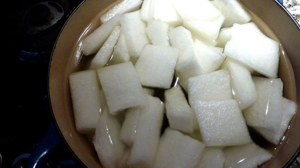 Gotowana beninkaza szorstka (chińska odmiana melona) bez dodatku soli, odsączona