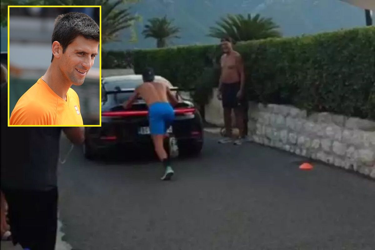 Novak Djoković trenował w niecodzienny sposób