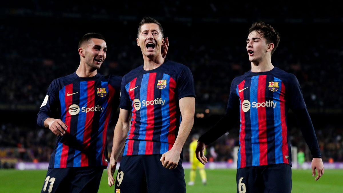 Getty Images / David S. Bustamante / Ferran Torres, Robert Lewandowski i Gavi