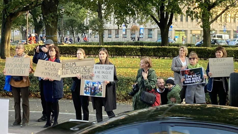 Gdańsk. Demonstracja dot. sytuacji na granicy polsko-białoruskiej