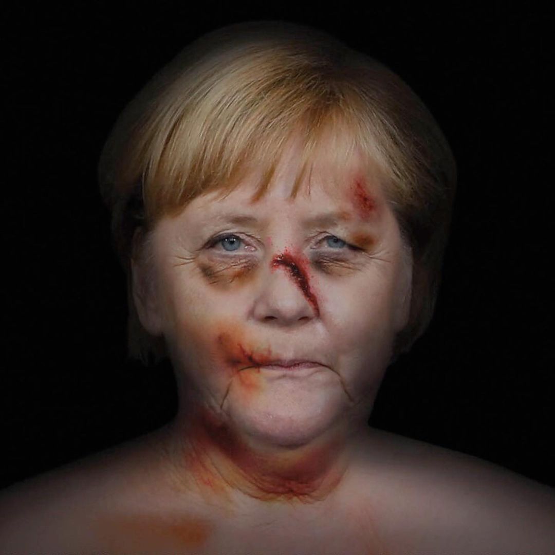 Angela Merkel - zdjęcie opublikowane przez Dominikę Kulczyk w Międzynarodowy Dzień Eliminacji Przemocy Wobec Kobiet