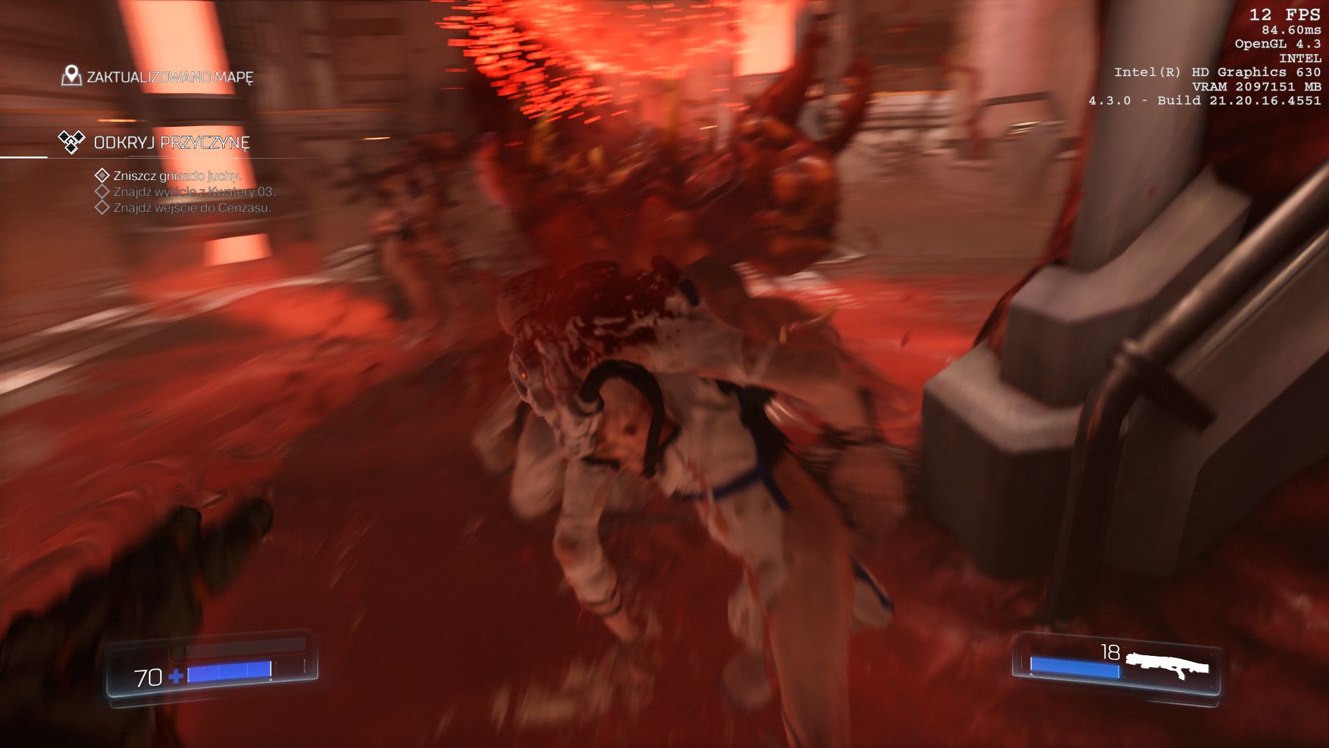 Doom na OpenGL 4.3, Intel Graphics 630, Windows 10