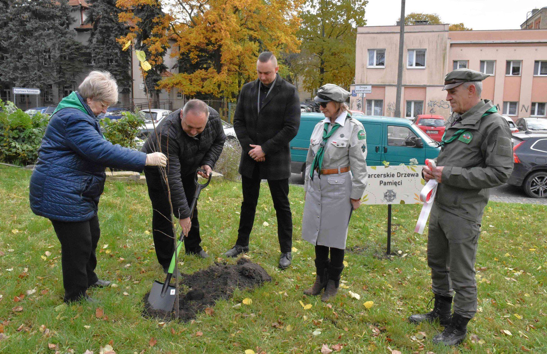 Harcerskie Drzewa Pamięci na Skwerze Sybiraków w Inowrocławiu
